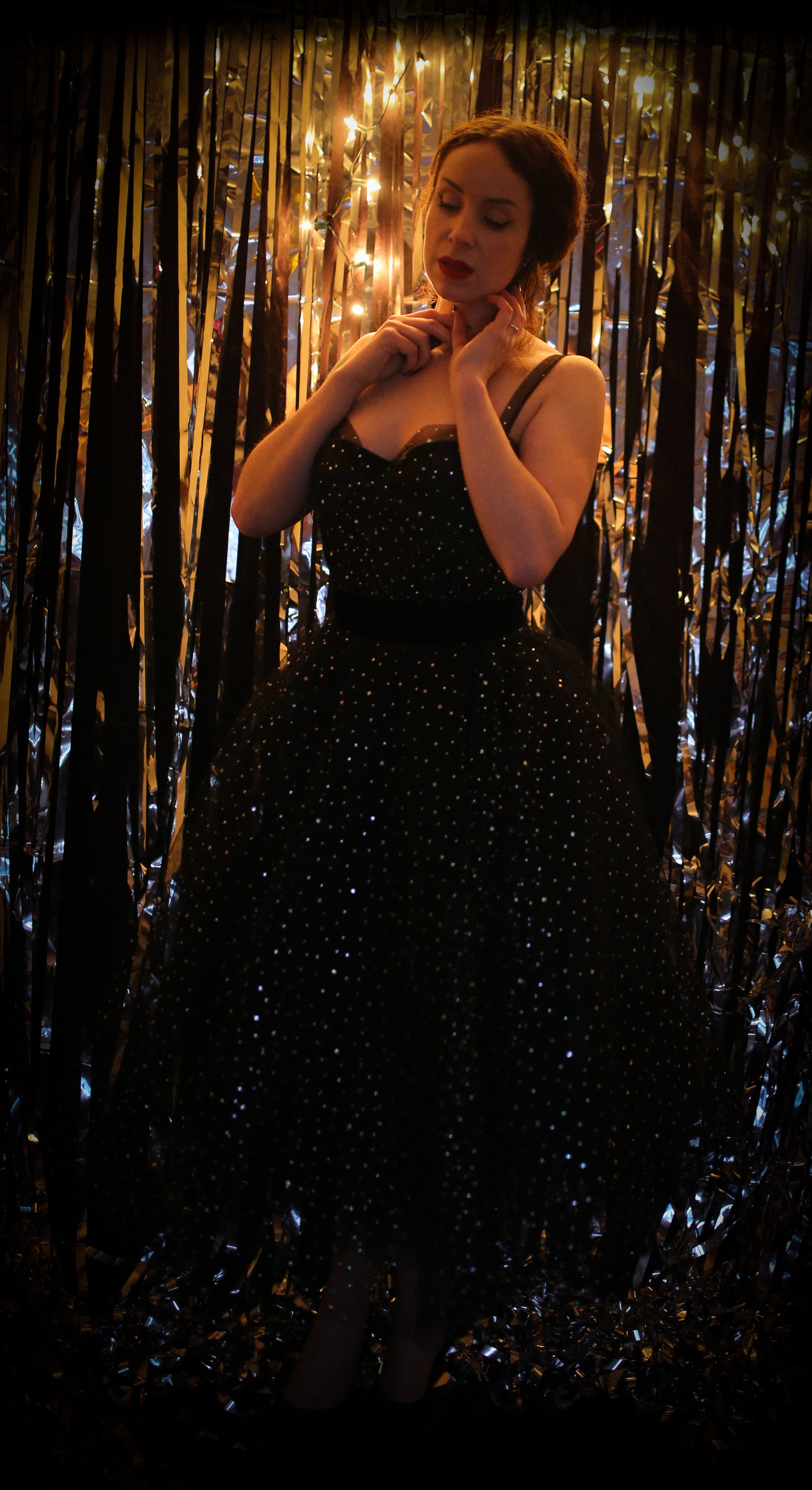 Cha Cha Black Disco Tulle Dress