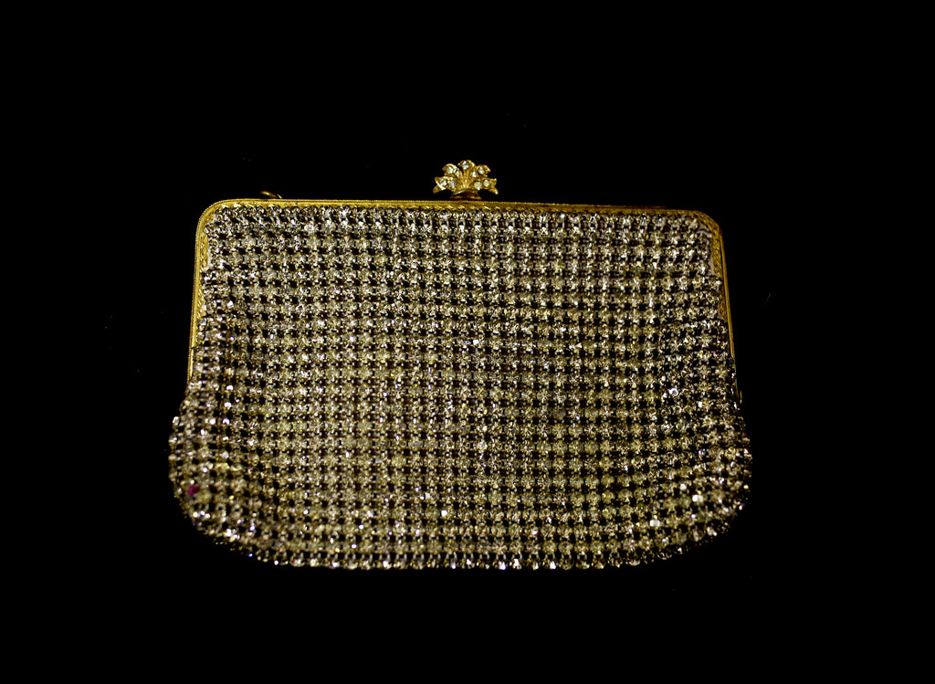 Vintage 1950s Rhinestone Cocktail Bag