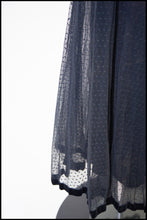 Vintage 1970s Black Tulle Frank Usher Maxi Dress
