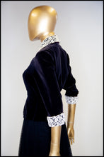 Vintage 1940s Black Velvet Evening Jacket
