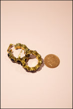 Vintage 1950s Garnet Red Rhinestone Hoop Earrings