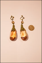 Vintage 1960s Large Pink Crystal Drop Earrings