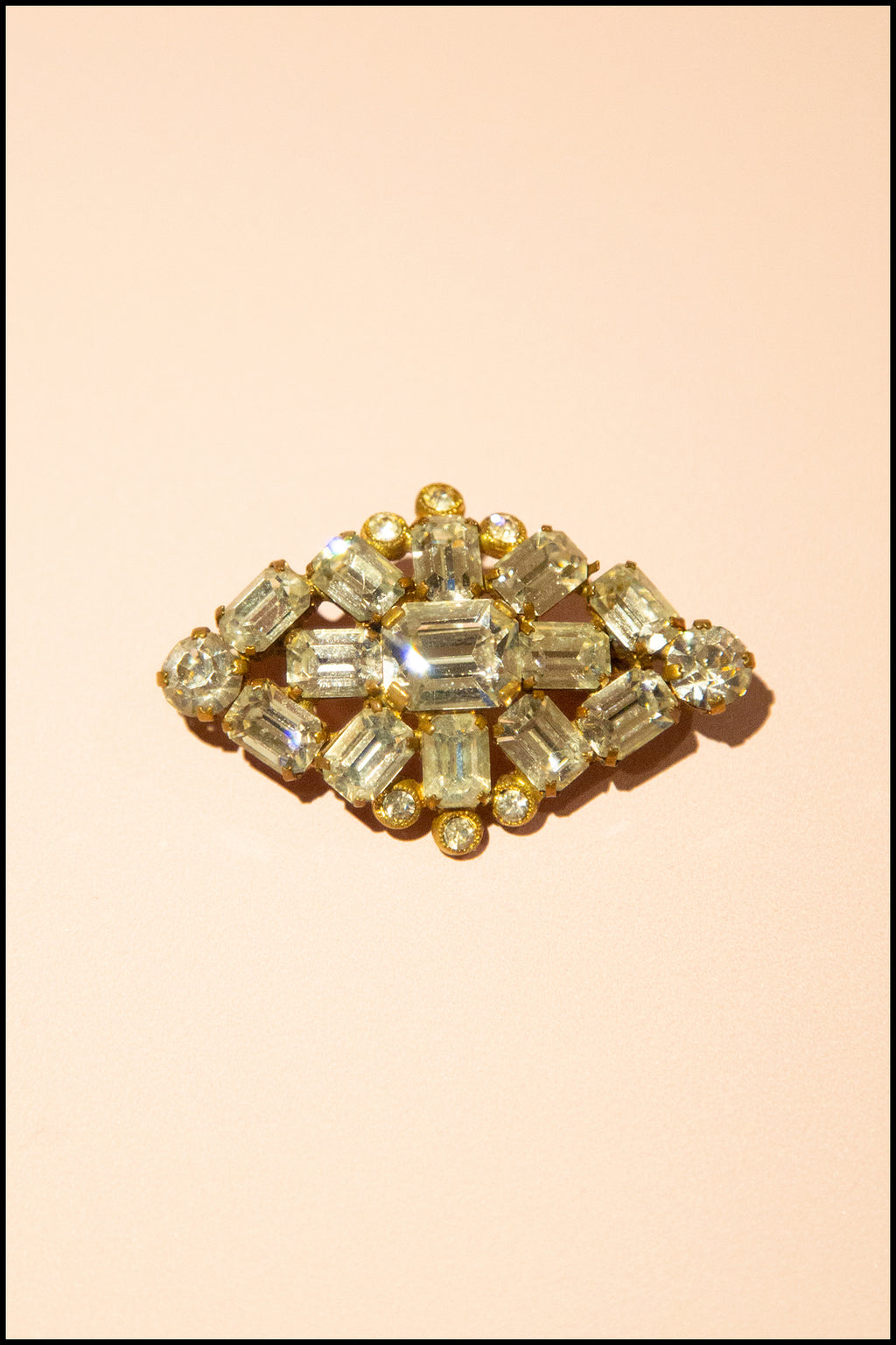 Vintage 1930s Art Deco Rhinestone Brooch