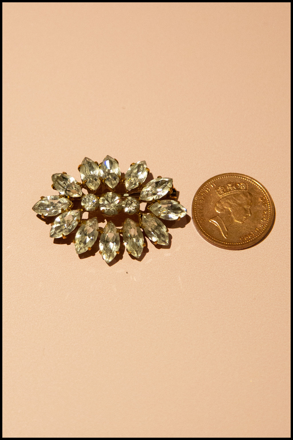 Vintage 1930s Classical Rhinestone Brooch