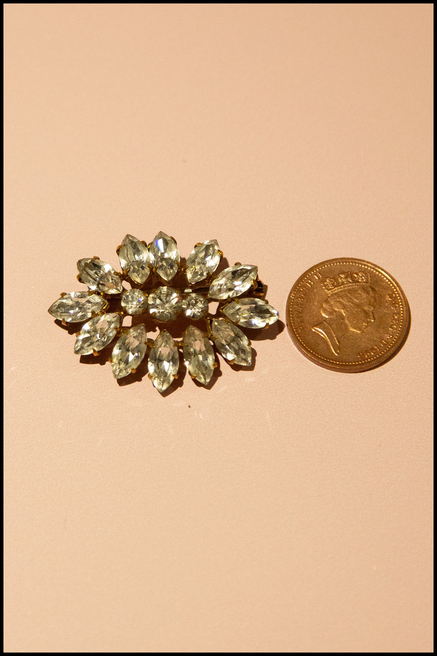 Vintage 1930s Classical Rhinestone Brooch