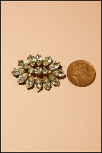 Vintage 1930s Classical Rhinestone Brooch