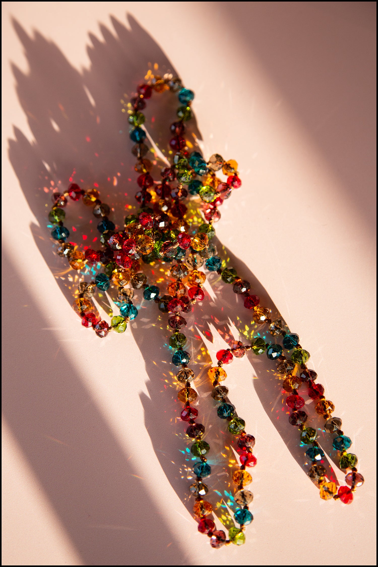 Vintage Rainbow Crystal Necklace