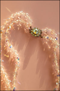 Vintage 1960s Crystal Double Strand Necklace