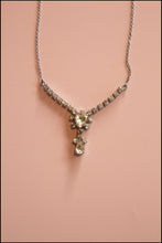 Vintage 1950s Rhinestone Heart Necklace