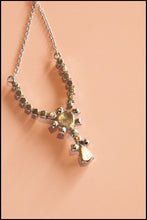 Vintage 1950s Rhinestone Heart Necklace