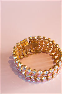 Vintage 1950s Pink Moonstone Bracelet