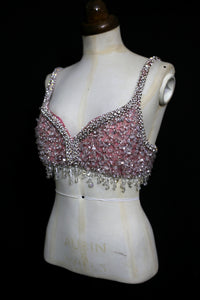 Vintage 1950s Crystal Burlesque Bra