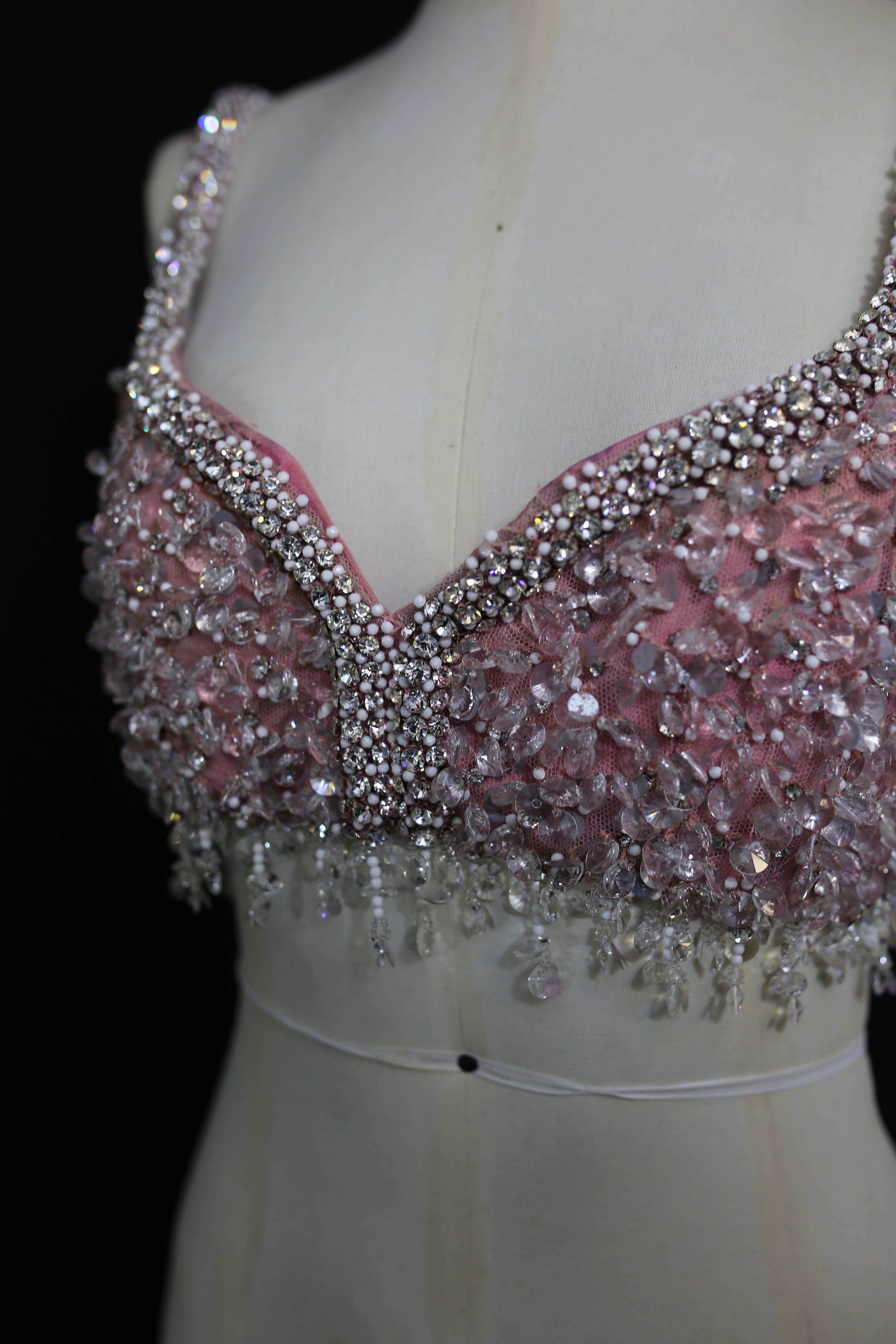 Vintage 1950s Crystal Burlesque Bra
