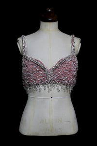 Vintage 1950s Crystal Burlesque Bra