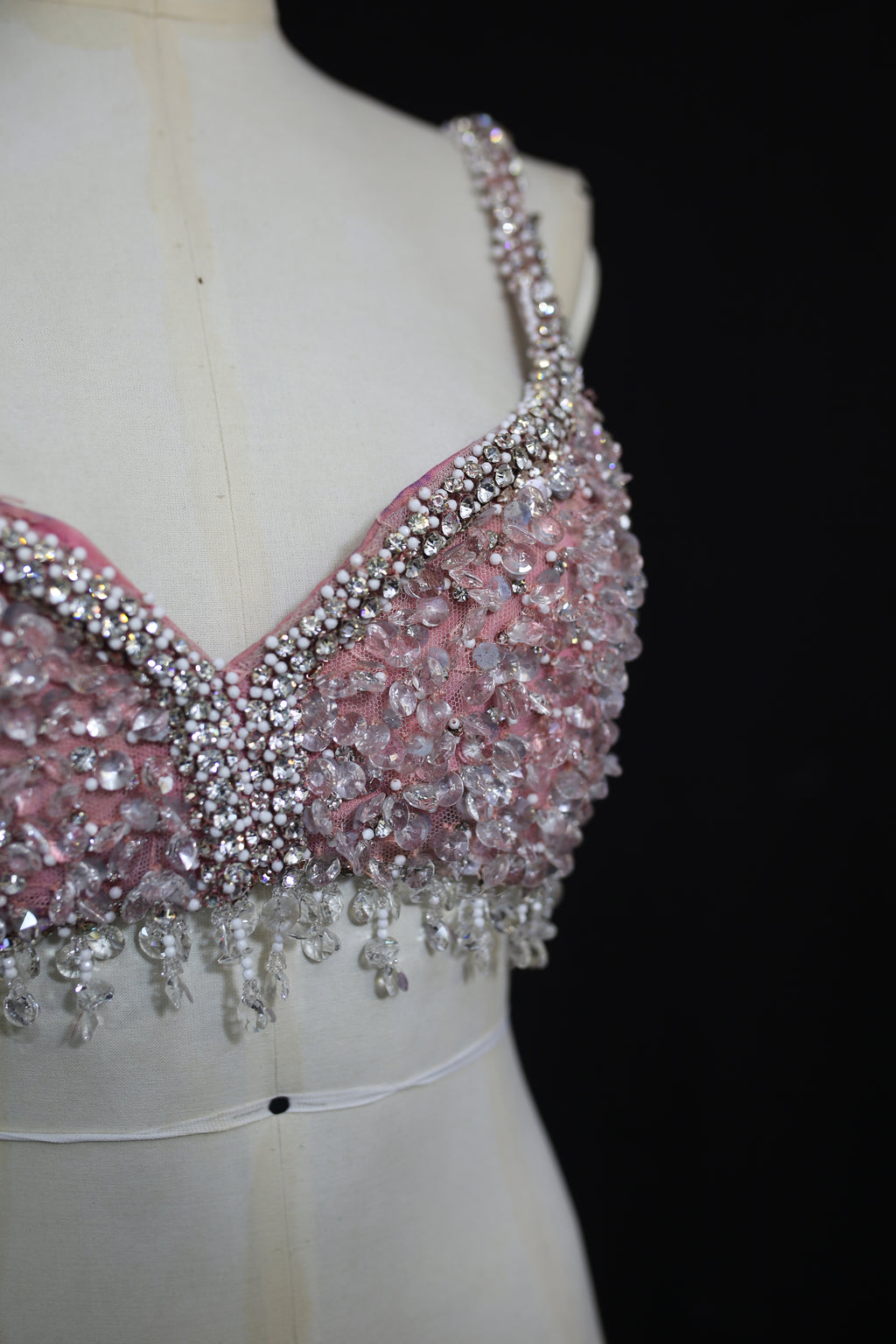 Vintage 1950s Crystal Burlesque Bra