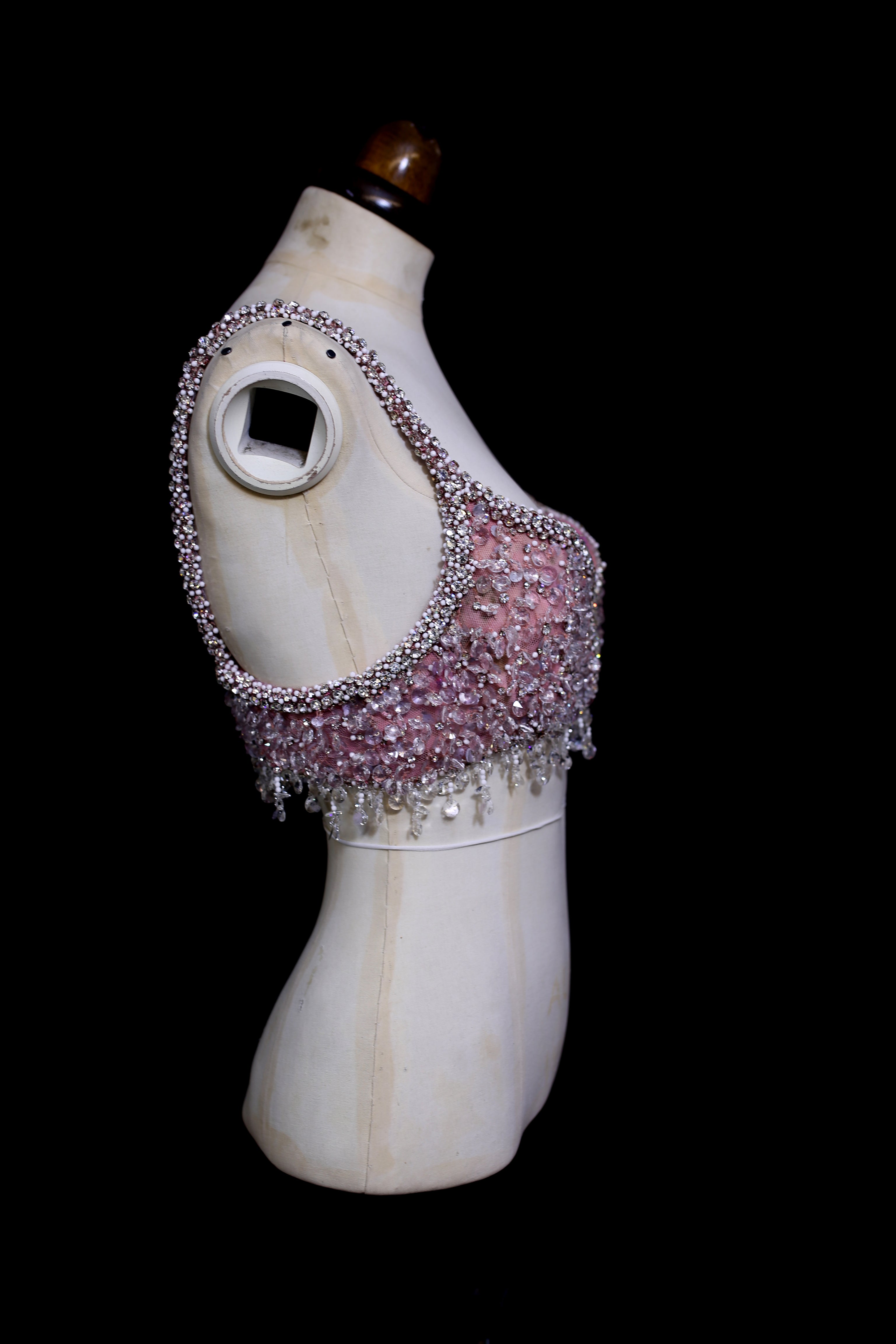 Vintage 1950s Crystal Burlesque Bra
