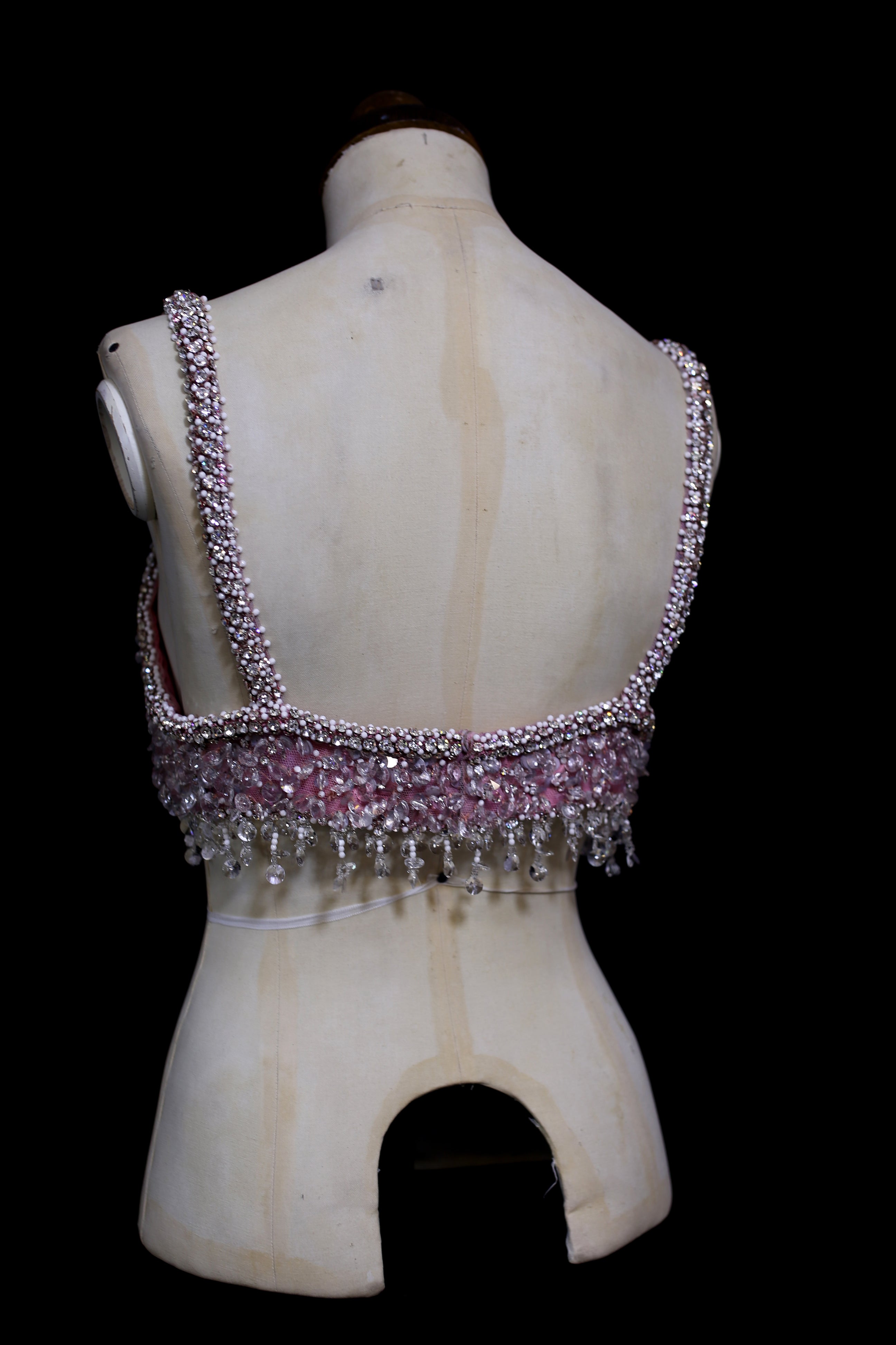 Vintage 1950s Crystal Burlesque Bra