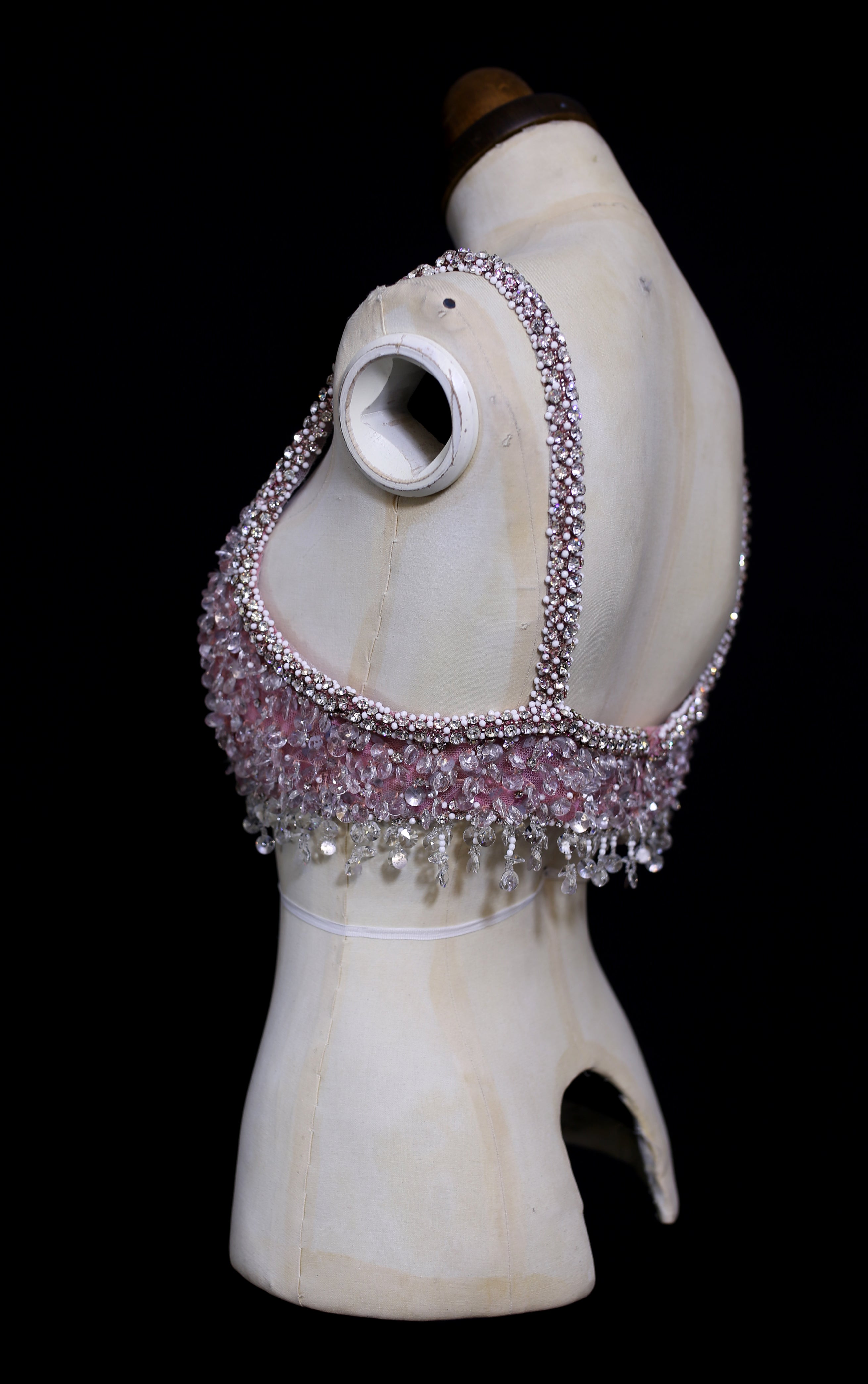 Vintage 1950s Crystal Burlesque Bra