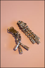Vintage 1950s Rhinestone Crystal Tassel Earrings
