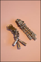 Vintage 1950s Rhinestone Crystal Tassel Earrings