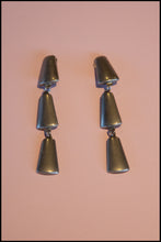 Vintage 1970s Modernist Steel Drop Earrings