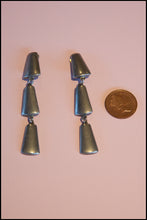 Vintage 1970s Modernist Steel Drop Earrings