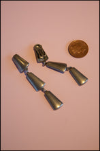 Vintage 1970s Modernist Steel Drop Earrings
