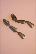 Vintage 1970s Modernist Steel Drop Earrings