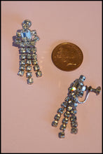 Vintage 1940s Rhinestone Chandelier Earrings