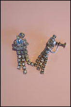 Vintage 1940s Rhinestone Chandelier Earrings