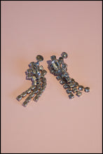 Vintage 1940s Rhinestone Chandelier Earrings