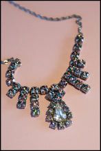 Vintage 1950s Rainbow Rhinestone Necklace