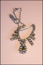 Vintage 1950s Rainbow Rhinestone Necklace