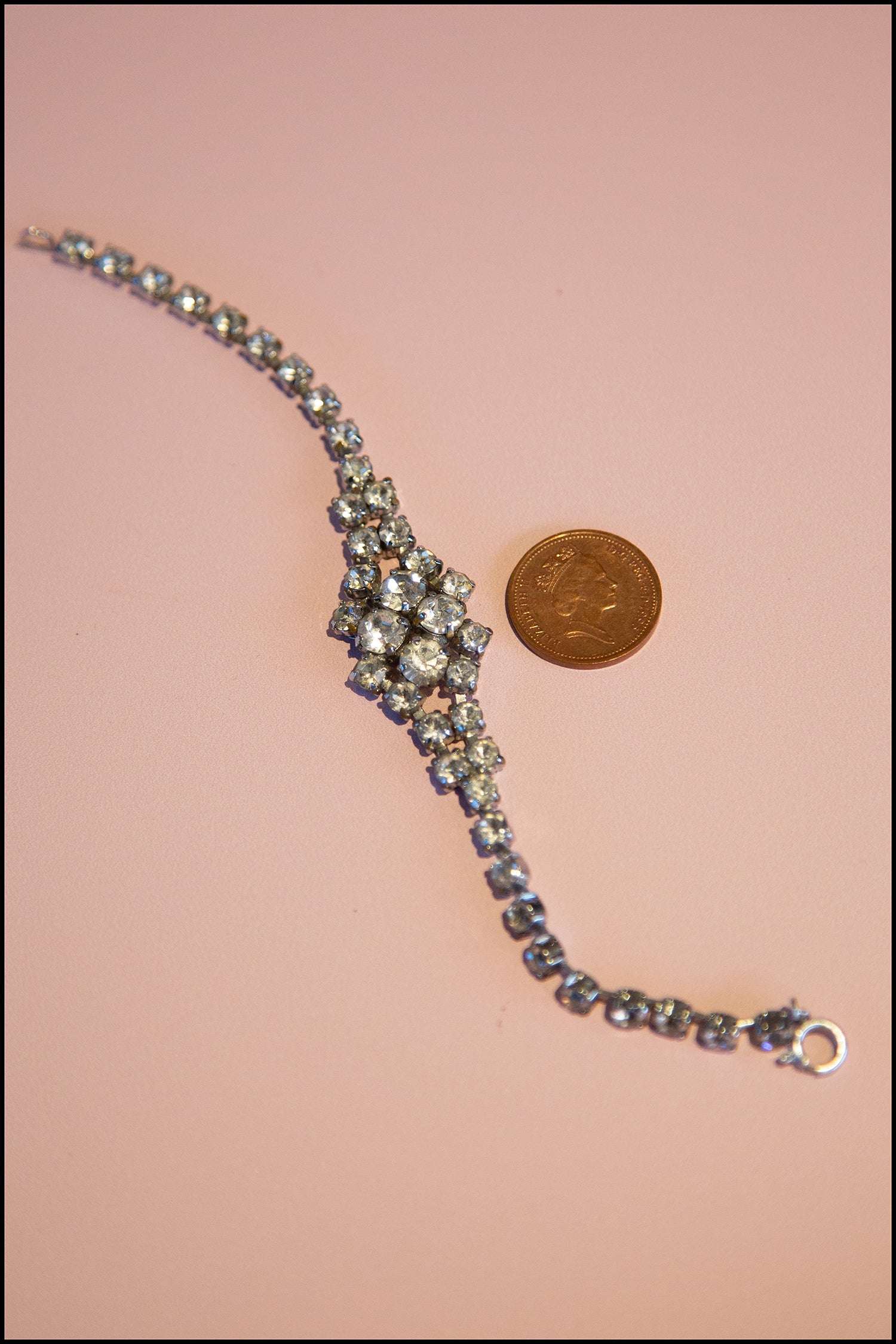 Vintage 1950s Crystal Rhinestone Bracelet