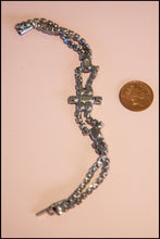 Vintage 1940s Art Deco Bow Rhinestone Bracelet