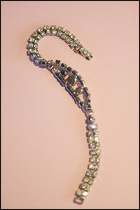 Vintage 1950s Clear Crystal Bracelet