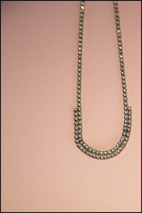 Vintage 1950s Crystal Curve Necklace