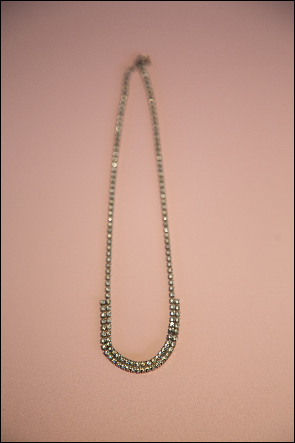 Vintage 1950s Crystal Curve Necklace