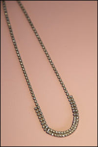 Vintage 1950s Crystal Curve Necklace