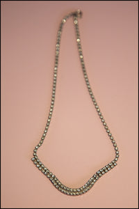 Vintage 1950s Crystal Curve Necklace