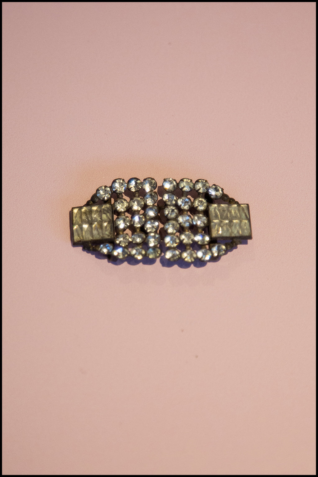 Vintage 1920s Crystal Belt Buckle (made to order)