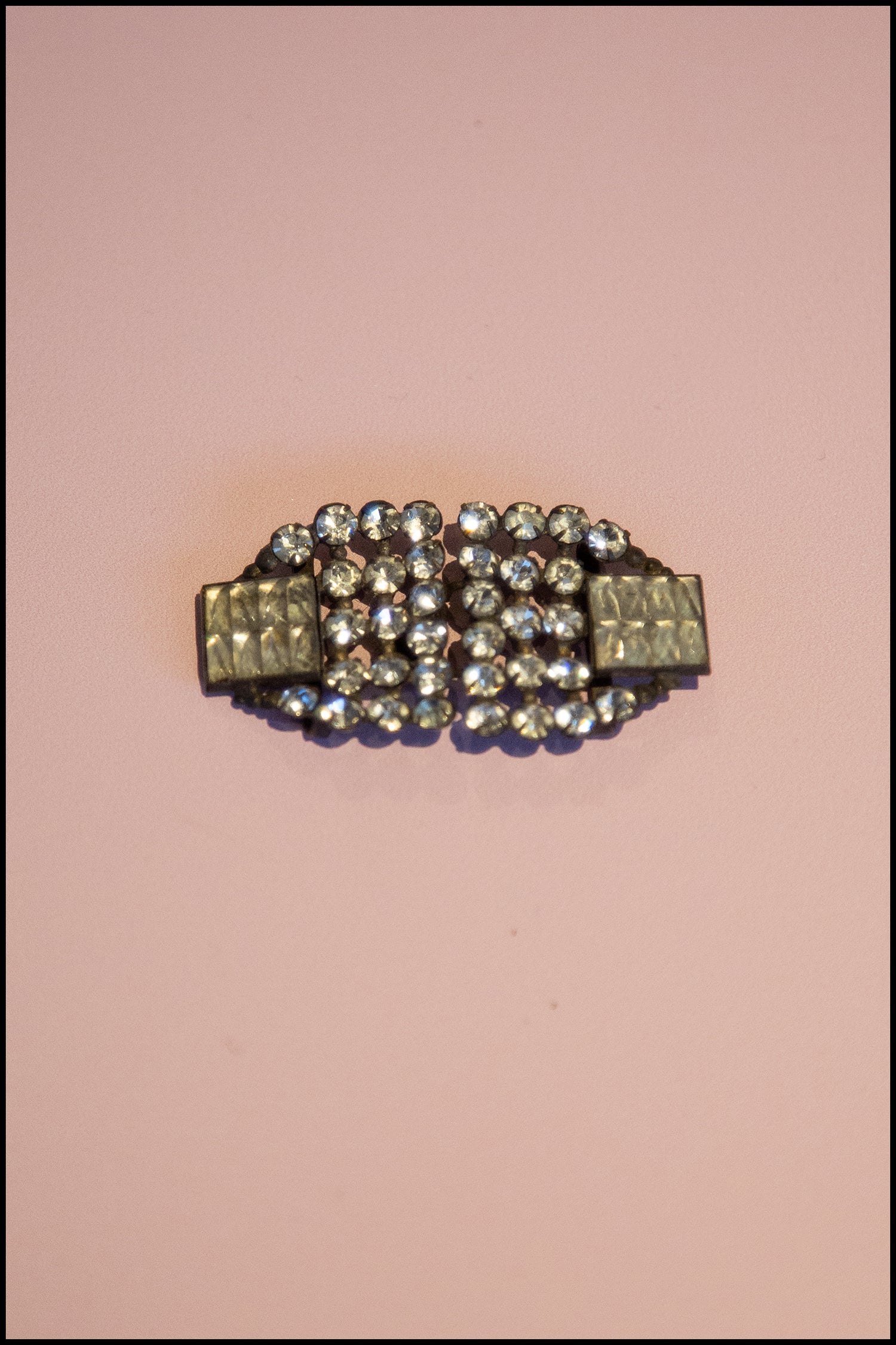 Vintage 1920s Crystal Belt Buckle (made to order)