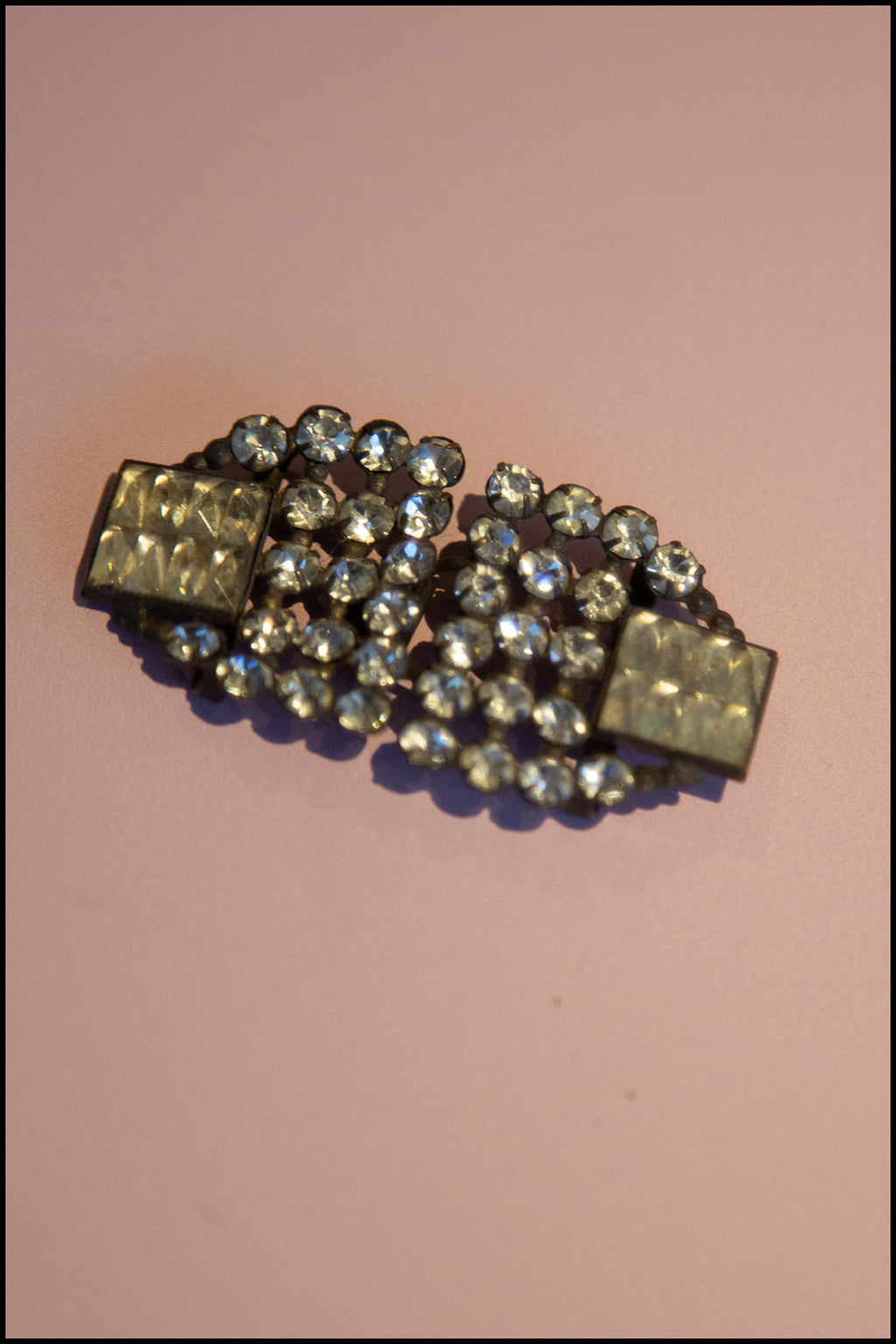 Vintage 1920s Crystal Belt Buckle (made to order)