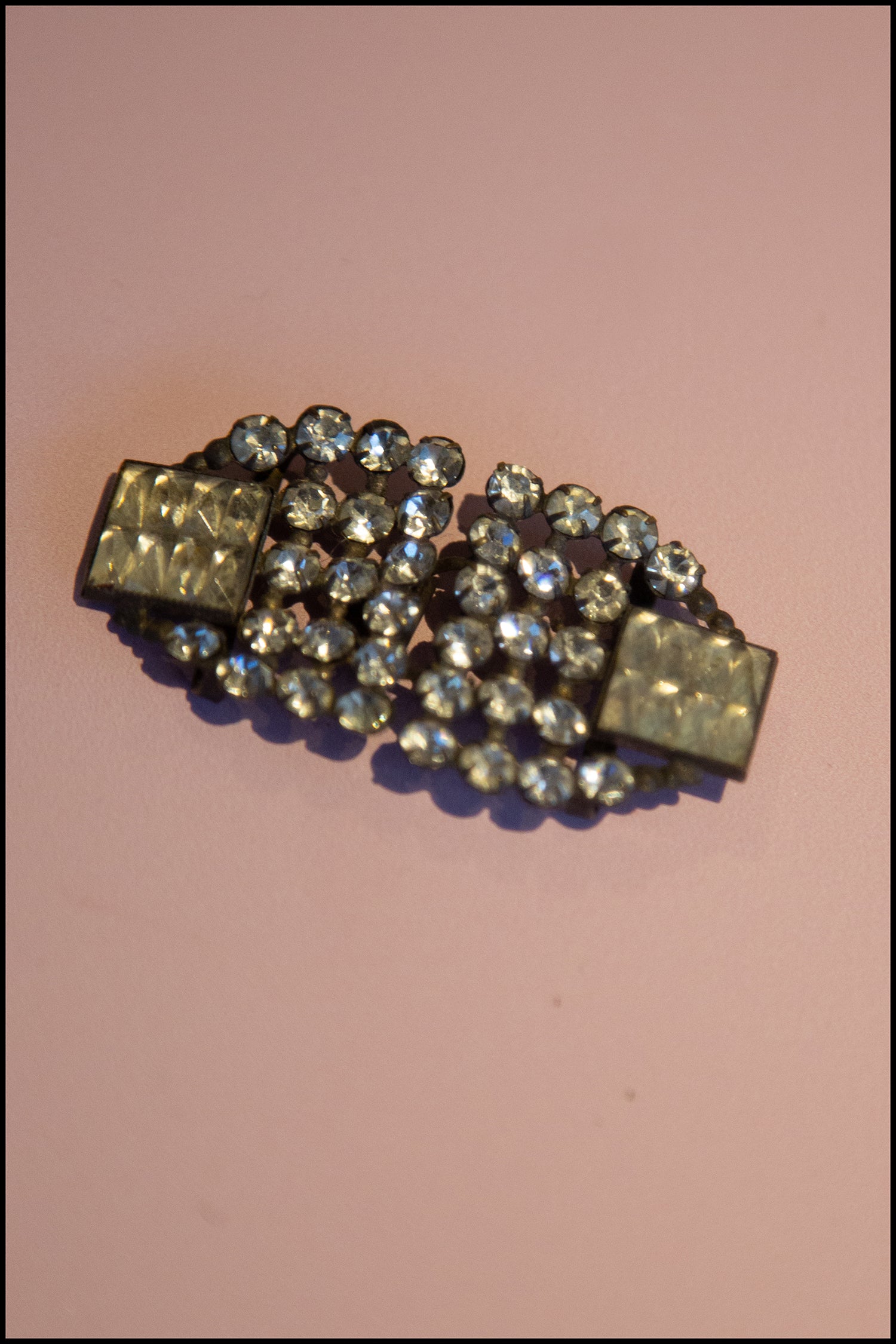 Vintage 1920s Crystal Belt Buckle (made to order)