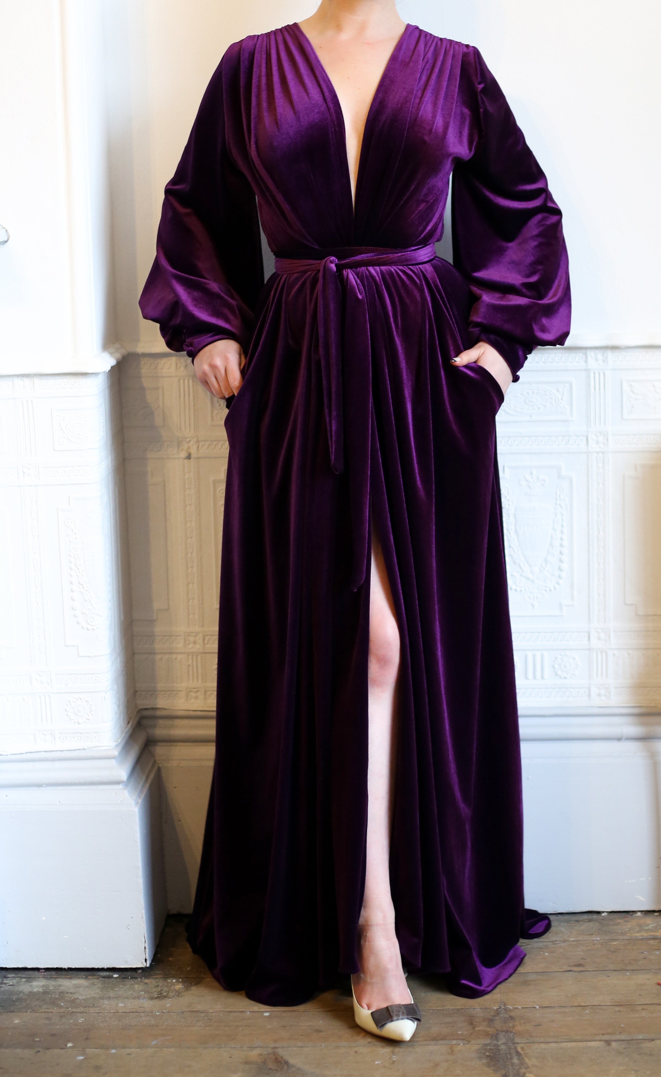 Vamp - Deep Purple Velvet Gown