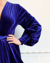 Vamp - Royal Blue Velvet Gown
