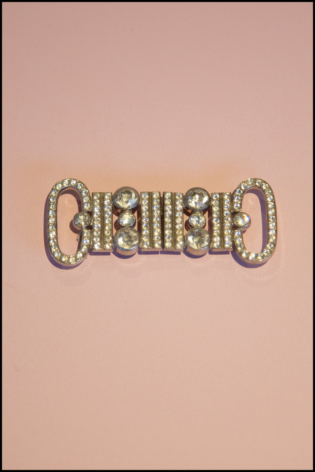 Vintage 1930s Art Deco Crystal Belt Buckle (made to order)