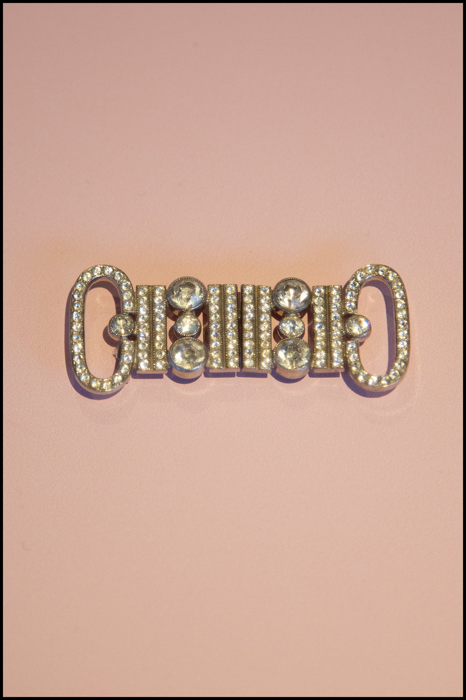 Vintage 1930s Art Deco Crystal Belt Buckle (made to order)