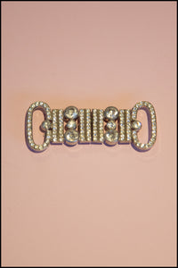 Vintage 1930s Art Deco Crystal Belt Buckle (made to order)