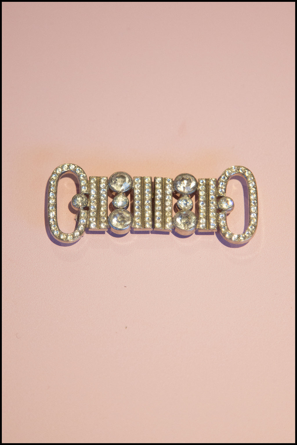 Vintage 1930s Art Deco Crystal Belt Buckle (made to order)